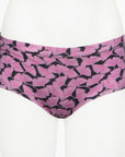 Ruby Limes insulin pump panty with Pink Ginkgo pattern front view