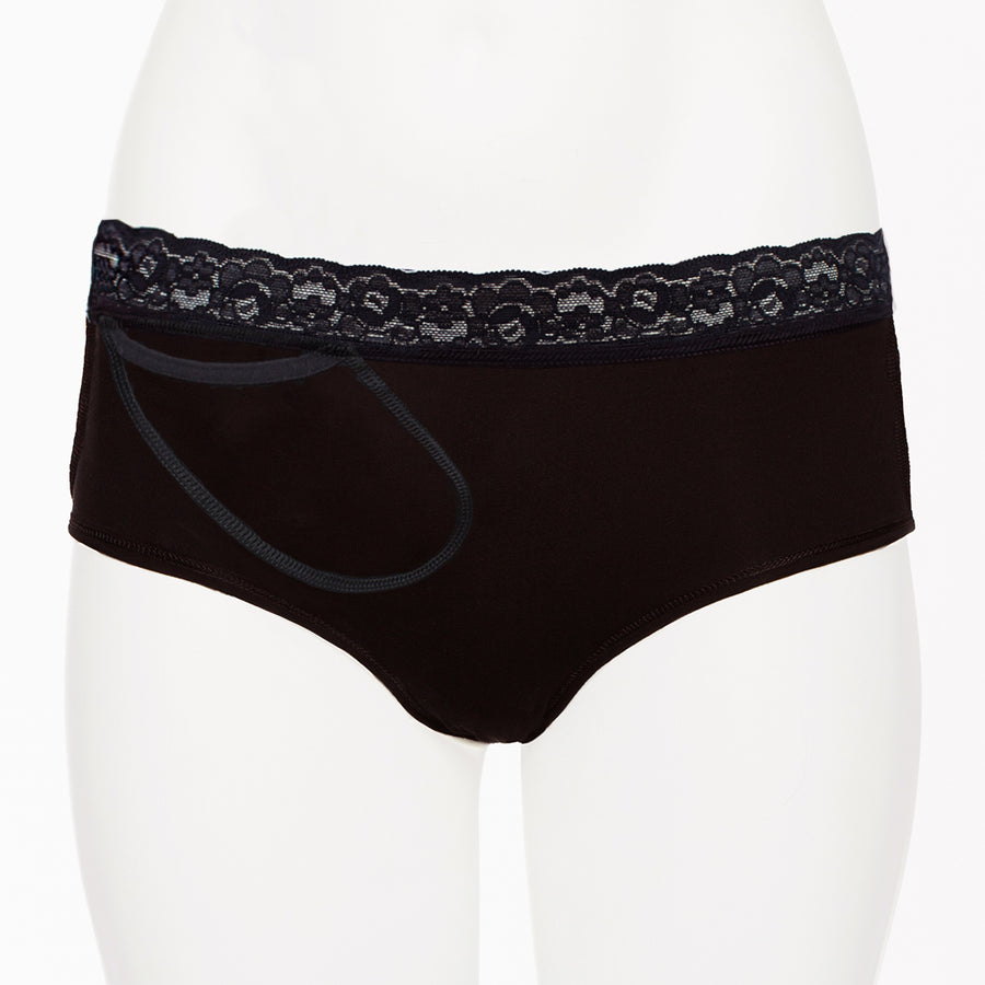 Black Briolette - left pocket