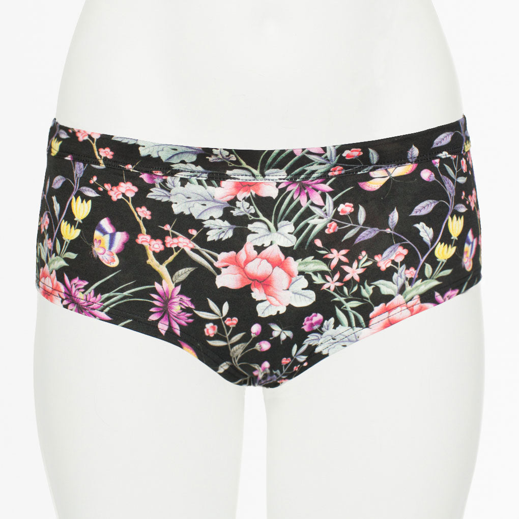 Ruby Limes insulin pump panty with Flower pattern front view