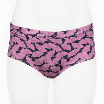 Ruby Limes insulin pump panty with Pink Ginkgo pattern front view