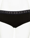 Ruby Limes insulin pump panty Black Briolette with lace front view